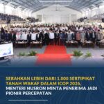 Serahkan Lebih dari 1.000 Sertipikat Tanah Wakaf dalam ICOP 2026, Menteri Nusron Minta Penerima Jadi Pionir Percepatan SapaNTB.Photos